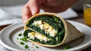 Quick & Easy Spinach & Feta Breakfast Wrap: A Healthy Morning Pick-Me-Up